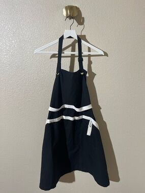 Le Creuset Black Apron-Style Overalls with White Trim